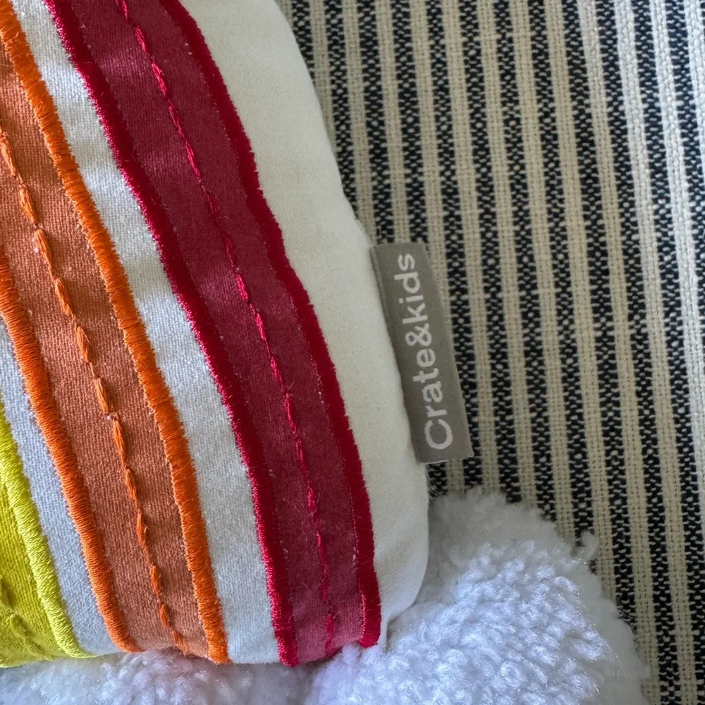 Crate & Barrel Kids Rainbow Pillow